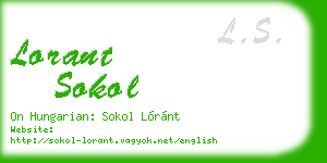 lorant sokol business card